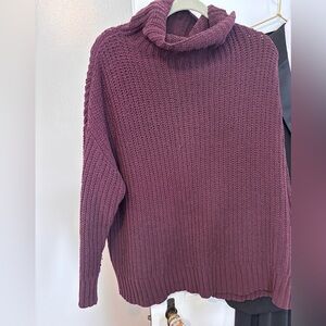 Aerie Plum Turtleneck Sweater
